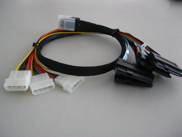 Mini SAS with 4 Power Cable